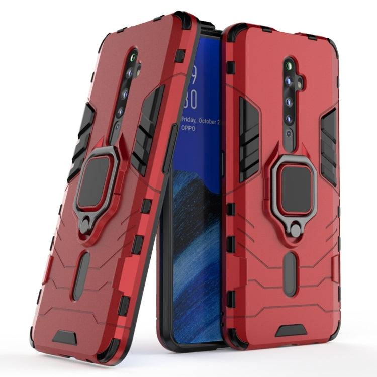 For OPPO Reno2 Z Shockproof PC + TPU Protective Case with Magnetic Ring Holder(Red) - OPPO Cases by buy2fix | Online Shopping UK | buy2fix