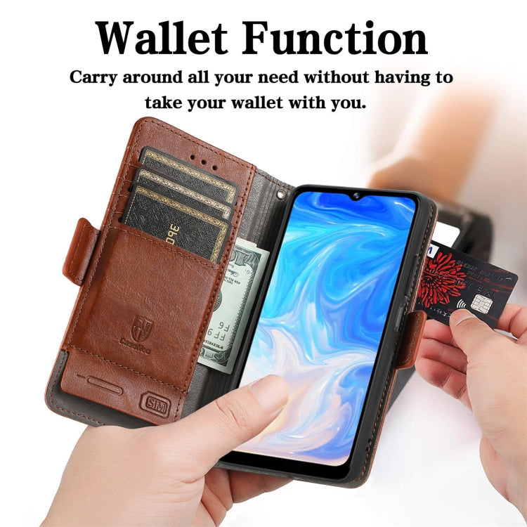 For Doogee N40 Pro CaseNeo Splicing Dual Magnetic Buckle Leather Case with Holder & Card Slots & Wallet(Brown) - More Brand by buy2fix | Online Shopping UK | buy2fix