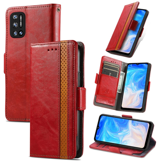 For Doogee N40 Pro CaseNeo Splicing Dual Magnetic Buckle Leather Case with Holder & Card Slots & Wallet(Red) - More Brand by buy2fix | Online Shopping UK | buy2fix