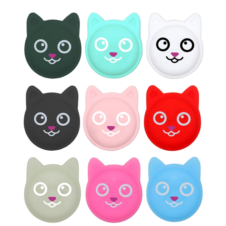 Hanhan Smiley Cute Cartoon Pet Collar Anti-lost Tracker Silicone Case For AirTag(Black) - Pet Series by Mutural | Online Shopping UK | buy2fix