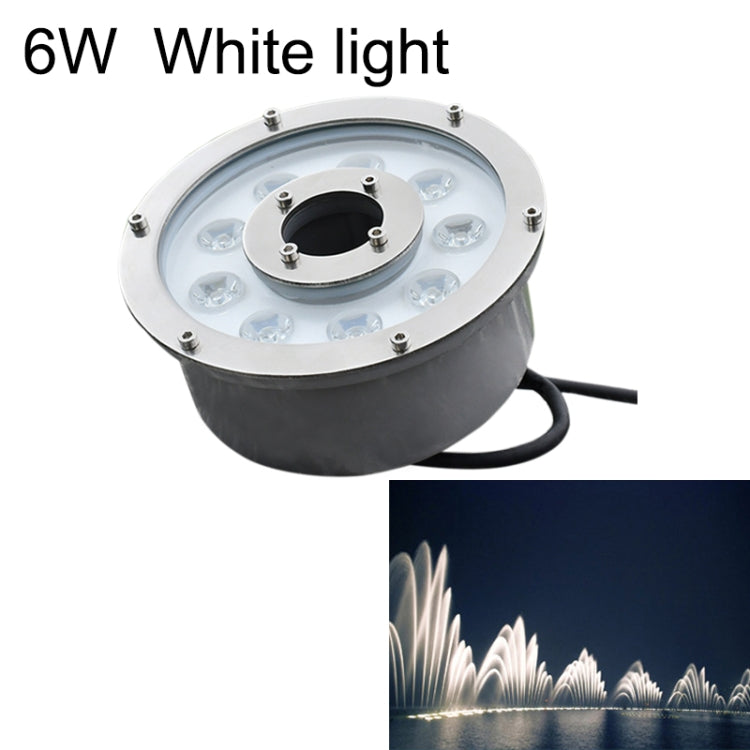 6W Landscape Ring LED Aluminum Alloy Underwater Fountain Light(White Light) - Underwater Lights by buy2fix | Online Shopping UK | buy2fix