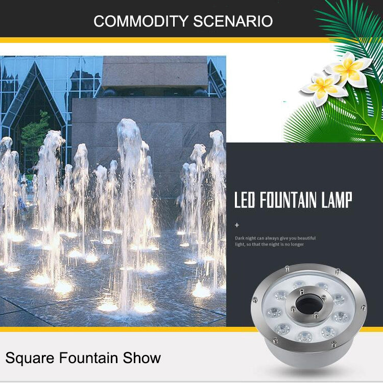 6W Landscape Ring LED Aluminum Alloy Underwater Fountain Light(White Light) - Underwater Lights by buy2fix | Online Shopping UK | buy2fix