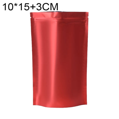 100 PCS/Set Matte Aluminum Foil Snack Stand-up Pouch, Size:10x15+3cm(Red) - Preservation Supplies by buy2fix | Online Shopping UK | buy2fix