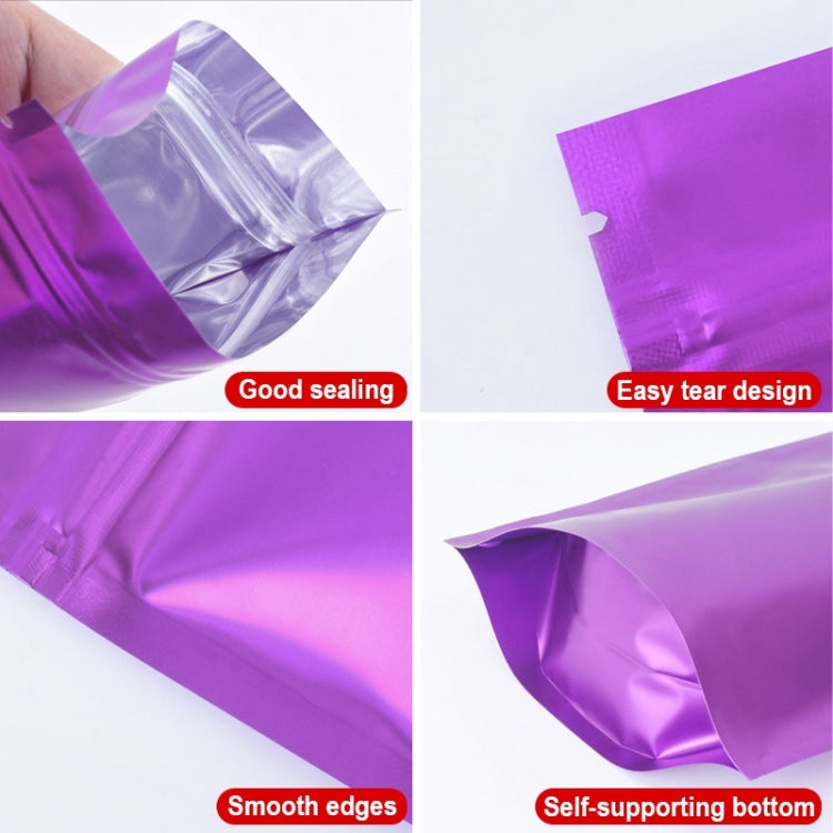 100 PCS/Set Matte Aluminum Foil Snack Stand-up Pouch, Size:10x15+3cm(Pink) - Preservation Supplies by buy2fix | Online Shopping UK | buy2fix