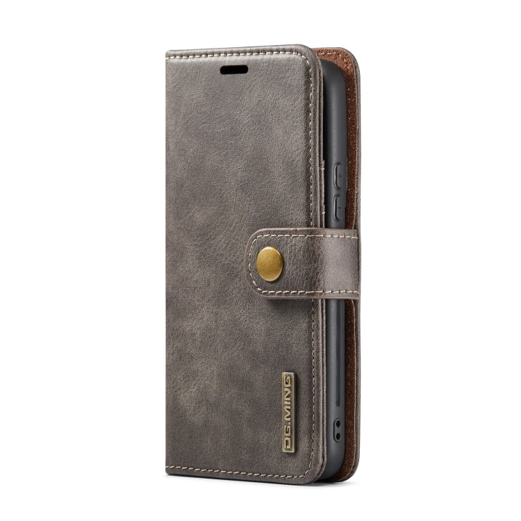 For Samsung Galaxy S22 5G DG.MING Crazy Horse Texture Detachable Magnetic Leather Phone Case(Grey) - Galaxy S22 5G Cases by DG.MING | Online Shopping UK | buy2fix