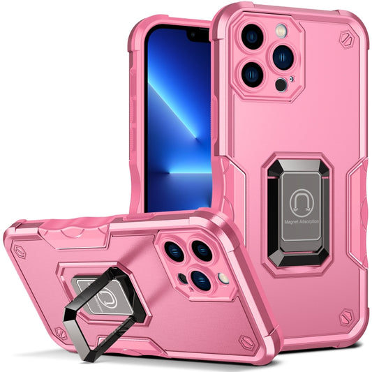 For iPhone 13 Pro Ring Holder Non-slip Armor Phone Case (Pink) - iPhone 13 Pro Cases by buy2fix | Online Shopping UK | buy2fix