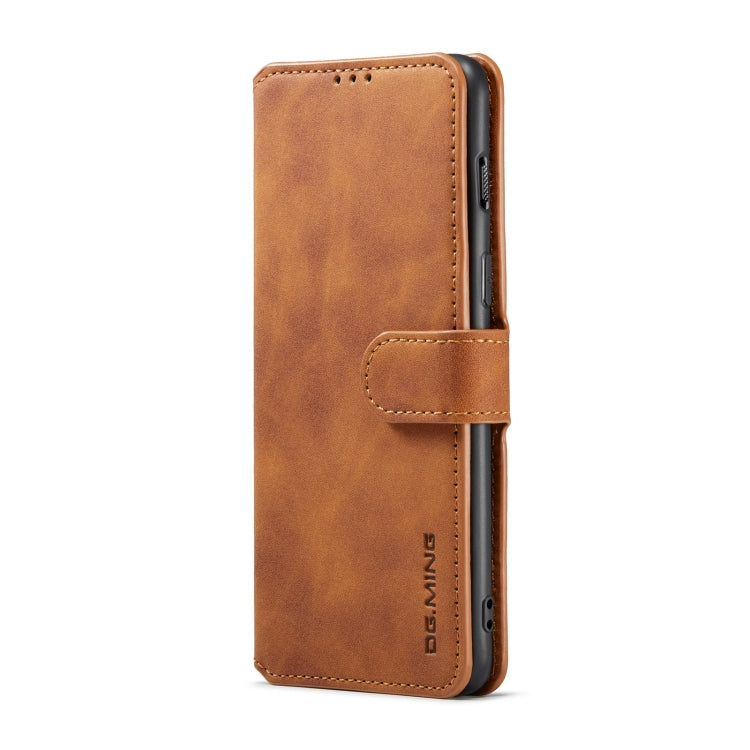 For OnePlus Nord 2 DG.MING Retro Oil Side Horizontal Flip Leather Case with Holder & Card Slots & Wallet(Brown) - OnePlus Cases by DG.MING | Online Shopping UK | buy2fix