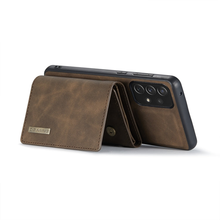 For Samsung Galaxy A33 5G DG.MING M1 Series 3-Fold Multi Card Wallet  Phone Case(Coffee) - Galaxy Phone Cases by DG.MING | Online Shopping UK | buy2fix