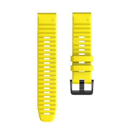 For Garmin Fenix 7X Silicone Watch Band(Yellow) - Watch Bands by buy2fix | Online Shopping UK | buy2fix