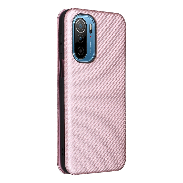 For Ulefone Note 13P Carbon Fiber Texture Horizontal Flip PU Phone Case(Pink) - Ulefone Cases by buy2fix | Online Shopping UK | buy2fix