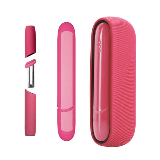 3 in 1 Cigarette Shell + Side Cover + Silicone Case for IQO 3.0 / 3.0 DUO(Rose Red) - E Cigarette Accessories by buy2fix | Online Shopping UK | buy2fix