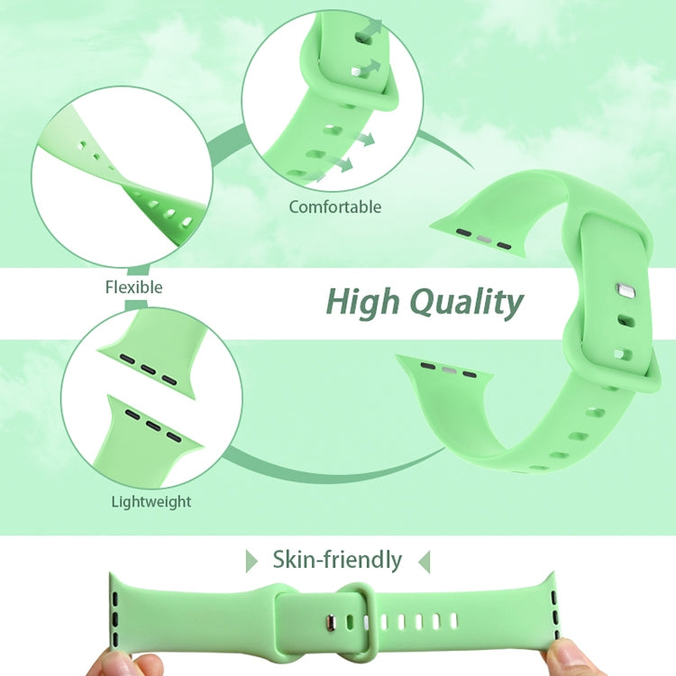 Butterfly Buckle Silicone Watch Band, Size: S For Apple Watch Ultra 49mm&Watch Ultra 2 49mm / Series 9&8&7 45mm / SE 3&SE 2&6&SE&5&4 44mm / 3&2&1 42mm(Lavender) - Watch Bands by buy2fix | Online Shopping UK | buy2fix