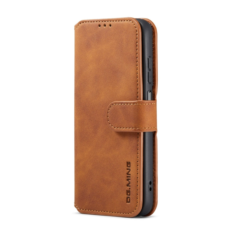 For Samsung Galaxy A13 4G DG.MING Retro Oil Edge Flip Leather Phone Case(Brown) - Galaxy Phone Cases by DG.MING | Online Shopping UK | buy2fix