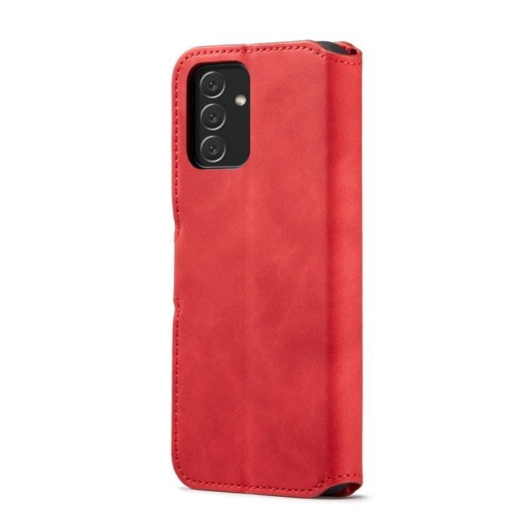 For Samsung Galaxy A13 4G DG.MING Retro Oil Edge Flip Leather Phone Case(Red) - Galaxy Phone Cases by DG.MING | Online Shopping UK | buy2fix