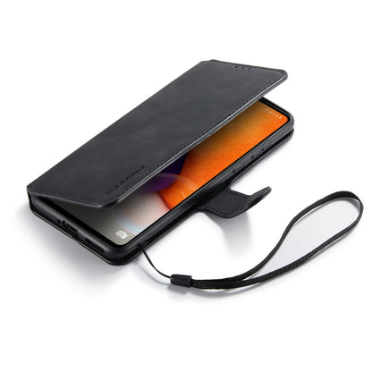 For Samsung Galaxy A73 5G DG.MING Retro Oil Edge Flip Leather Phone Case(Black) - Galaxy Phone Cases by DG.MING | Online Shopping UK | buy2fix