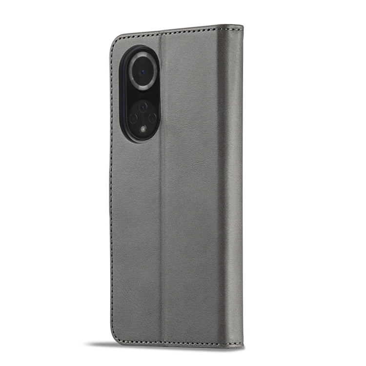 For Honor 50 / nova 9 LC.IMEEKE Calf Texture Leather Phone Case(Grey) - Honor Cases by LC.IMEEKE | Online Shopping UK | buy2fix