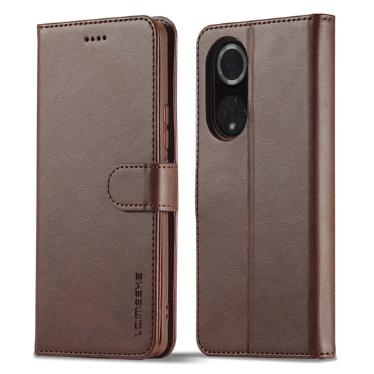 For Honor 50 / nova 9 LC.IMEEKE Calf Texture Leather Phone Case(Coffee) - Honor Cases by LC.IMEEKE | Online Shopping UK | buy2fix