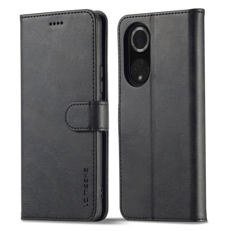 For Honor 50 Pro / nova 9 Pro LC.IMEEKE Calf Texture Leather Phone Case(Black) - Honor Cases by LC.IMEEKE | Online Shopping UK | buy2fix