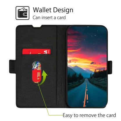 For Blackview A55 Ultra-thin Voltage Side Buckle PU + TPU Leather Phone Case(Black) - More Brand by buy2fix | Online Shopping UK | buy2fix