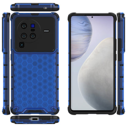 For vivo X80 Pro 5G China Shockproof Honeycomb PC + TPU Protective Case(Blue) - vivo Cases by buy2fix | Online Shopping UK | buy2fix