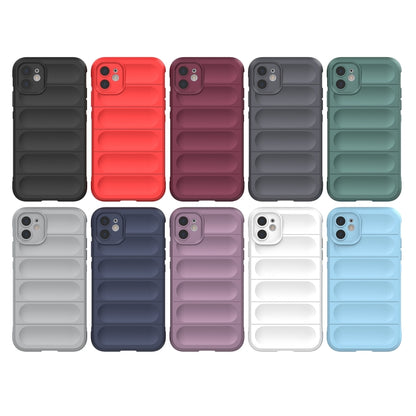 For iPhone 11 Magic Shield TPU + Flannel Phone Case (Wine Red) - iPhone 11 Cases by buy2fix | Online Shopping UK | buy2fix