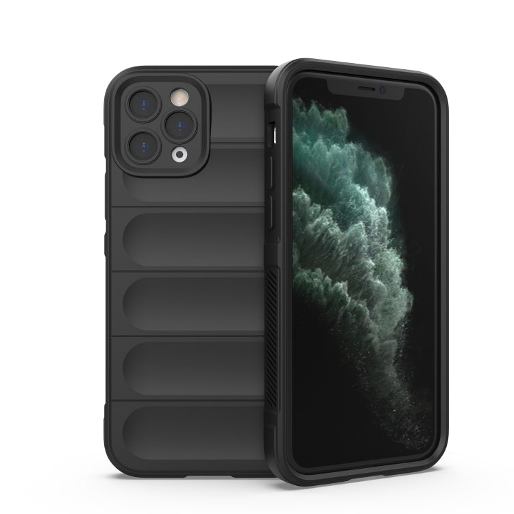 For iPhone 11 Pro Magic Shield TPU + Flannel Phone Case (Black) - iPhone 11 Pro Cases by buy2fix | Online Shopping UK | buy2fix