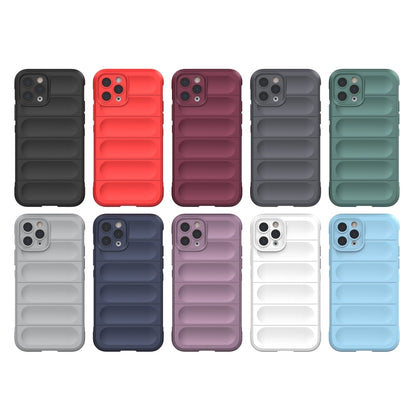 For iPhone 11 Pro Magic Shield TPU + Flannel Phone Case (Dark Blue) - iPhone 11 Pro Cases by buy2fix | Online Shopping UK | buy2fix