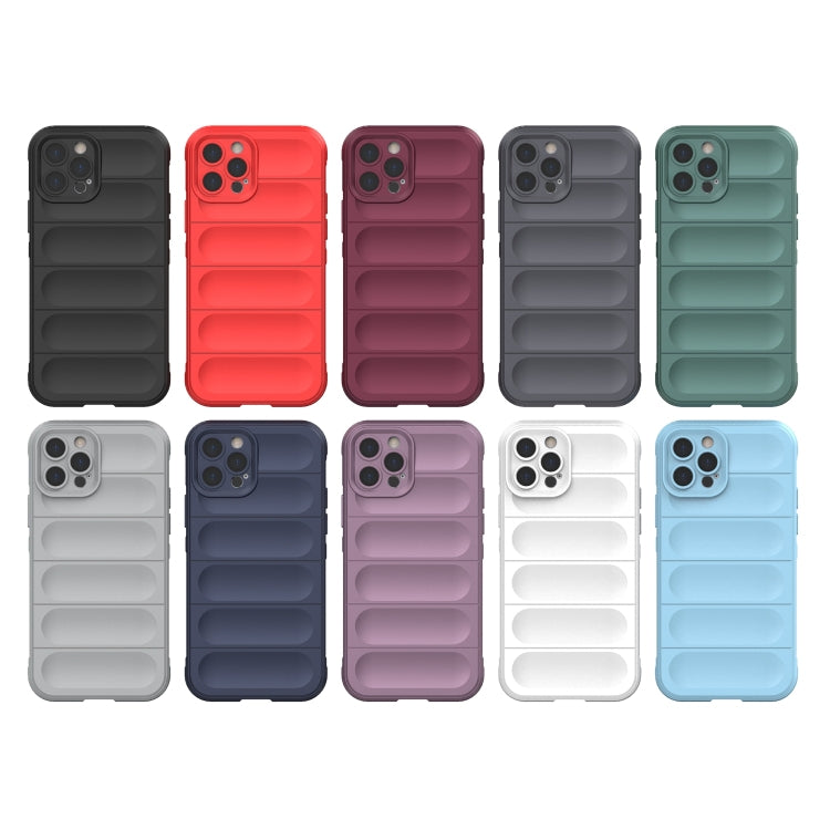 For iPhone 12 Pro Magic Shield TPU + Flannel Phone Case(Purple) - iPhone 12 / 12 Pro Cases by buy2fix | Online Shopping UK | buy2fix