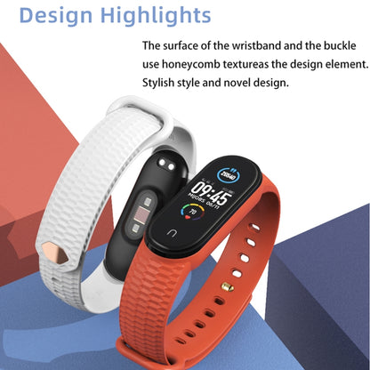 For Xiaomi Mi Band 5/6/7 Mijobs Translucent Color Honeycomb Silicone Watch Band(Blue) - Watch Bands by MIJOBS | Online Shopping UK | buy2fix