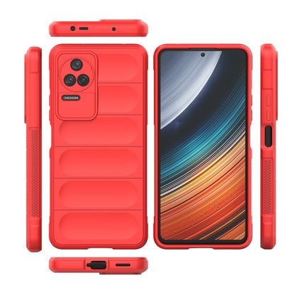 For Xiaomi Redmi K40S Magic Shield TPU + Flannel Phone Case(Red) - Xiaomi Cases by buy2fix | Online Shopping UK | buy2fix