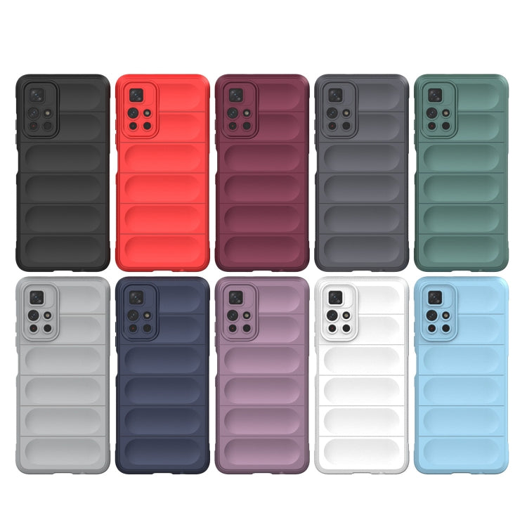 For Xiaomi Redmi Note 11 5G Chinese Version Magic Shield TPU + Flannel Phone Case(Light Blue) - Xiaomi Cases by buy2fix | Online Shopping UK | buy2fix