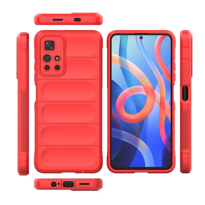 For Xiaomi Redmi Note 11 5G Chinese Version Magic Shield TPU + Flannel Phone Case(Dark Blue) - Xiaomi Cases by buy2fix | Online Shopping UK | buy2fix