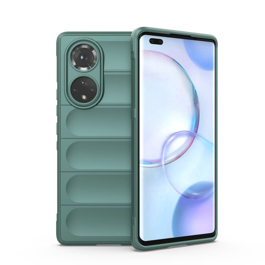 For Huawei Nova 9 Pro/Honor 50 Pro Magic Shield TPU + Flannel Phone Case(Dark Green) - Huawei Cases by buy2fix | Online Shopping UK | buy2fix