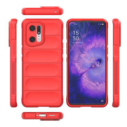 For OPPO Find X5 Pro Magic Shield TPU + Flannel Phone Case(White) - OPPO Cases by buy2fix | Online Shopping UK | buy2fix