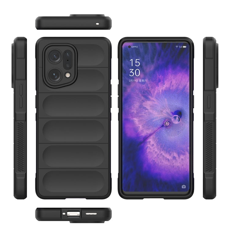 For OPPO Find X5 Magic Shield TPU + Flannel Phone Case(Purple) - OPPO Cases by buy2fix | Online Shopping UK | buy2fix