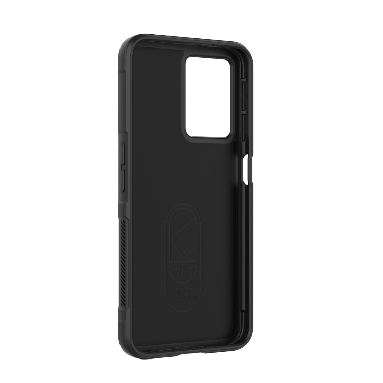 For Realme 9 Pro / Realme V25 5G / Realme 9 5G EU Version Magic Shield TPU + Flannel Phone Case(Black) - Realme Cases by buy2fix | Online Shopping UK | buy2fix