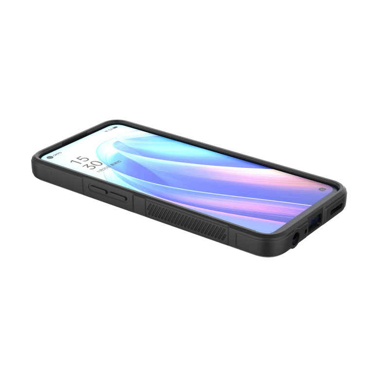 For OPPO Reno7 5G Global / Find X5 Lite Magic Shield TPU + Flannel Phone Case(Dark Grey) - OPPO Cases by buy2fix | Online Shopping UK | buy2fix