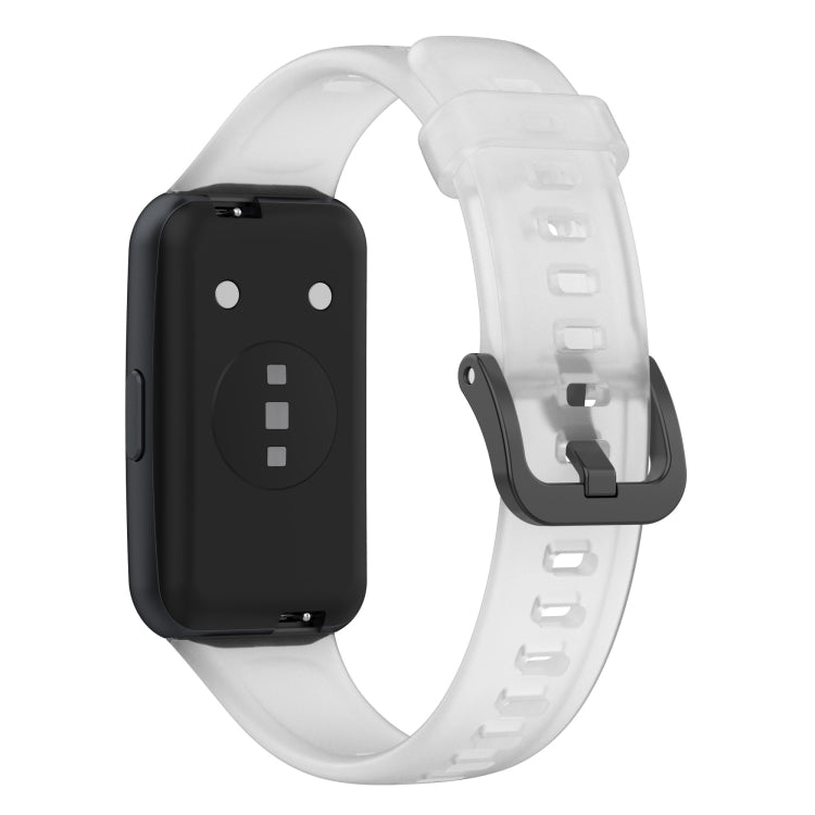 For Huawei Band 7 / 7 NFC Transparent Silicone Watch Band(White) - Watch Bands by buy2fix | Online Shopping UK | buy2fix