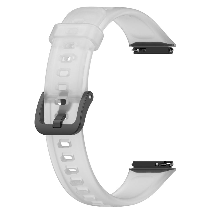 For Huawei Band 7 / 7 NFC Transparent Silicone Watch Band(White) - Watch Bands by buy2fix | Online Shopping UK | buy2fix