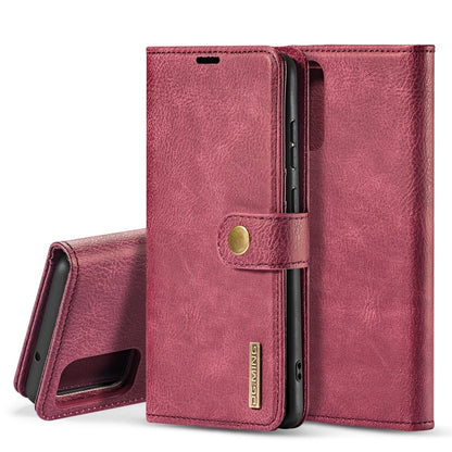 For Galaxy S20 DG.MING Crazy Horse Texture Flip Detachable Magnetic Leather Case with Holder & Card Slots & Wallet(Red) - Galaxy Phone Cases by DG.MING | Online Shopping UK | buy2fix