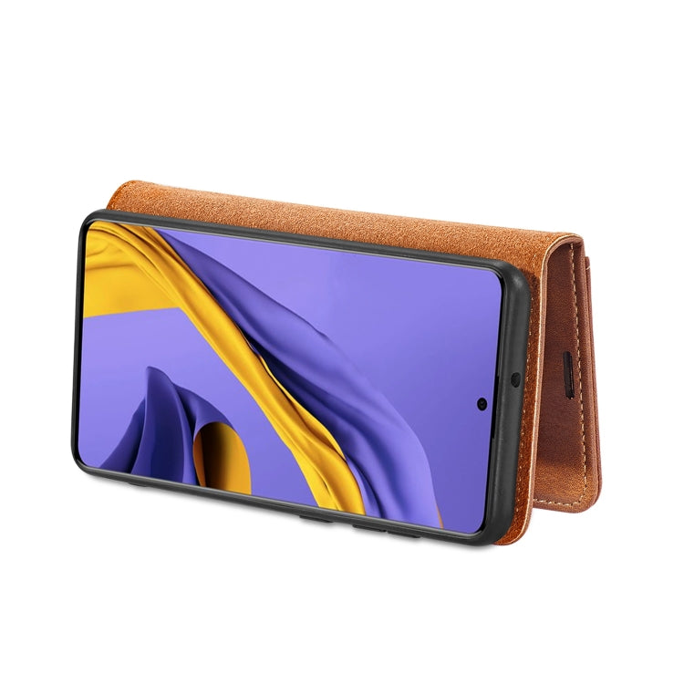 For Galaxy A71 DG.MING Crazy Horse Texture Flip Detachable Magnetic Leather Case with Holder & Card Slots & Wallet(Brown) - Galaxy Phone Cases by DG.MING | Online Shopping UK | buy2fix