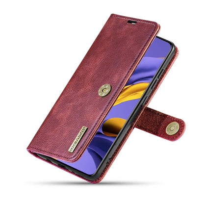 For Galaxy A71 DG.MING Crazy Horse Texture Flip Detachable Magnetic Leather Case with Holder & Card Slots & Wallet(Red) - Galaxy Phone Cases by DG.MING | Online Shopping UK | buy2fix