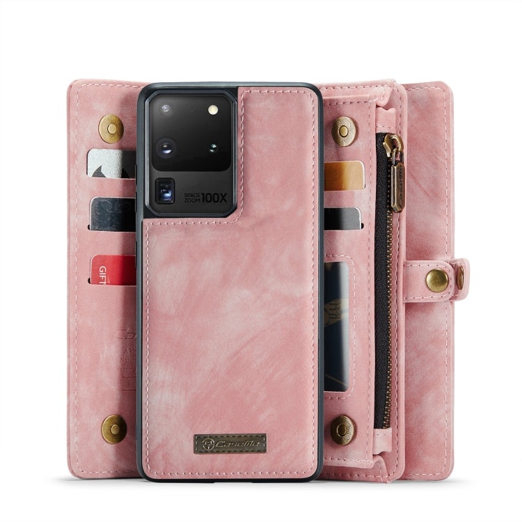 For Samsung Galaxy S20 Plus CaseMe Detachable Multifunctional Horizontal Flip Leather Case, with Card Slot & Holder & Zipper Wallet & Photo Frame (Pink) - Galaxy Phone Cases by CaseMe | Online Shopping UK | buy2fix