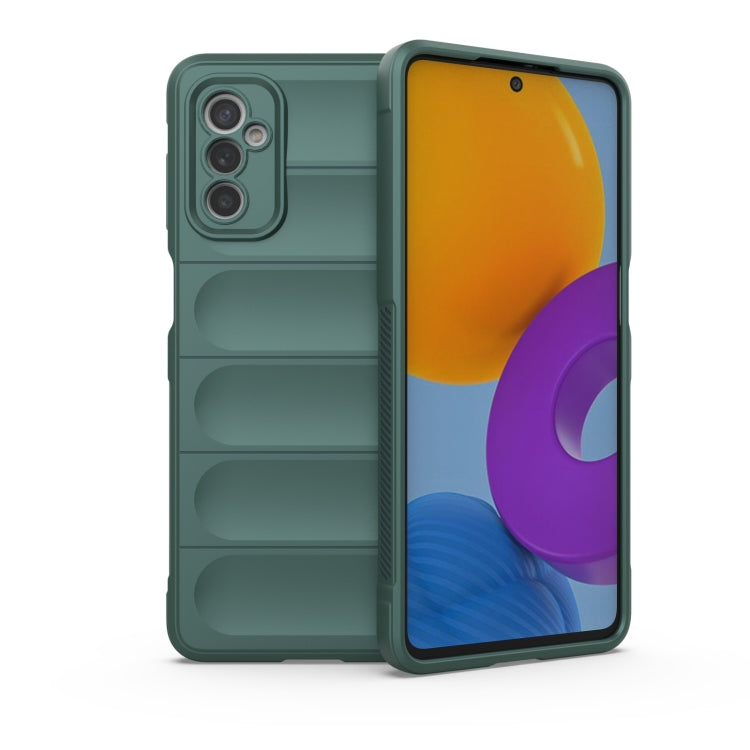 For Samsung Galaxy M52 5G Magic Shield TPU + Flannel Phone Case(Green) - Galaxy Phone Cases by buy2fix | Online Shopping UK | buy2fix