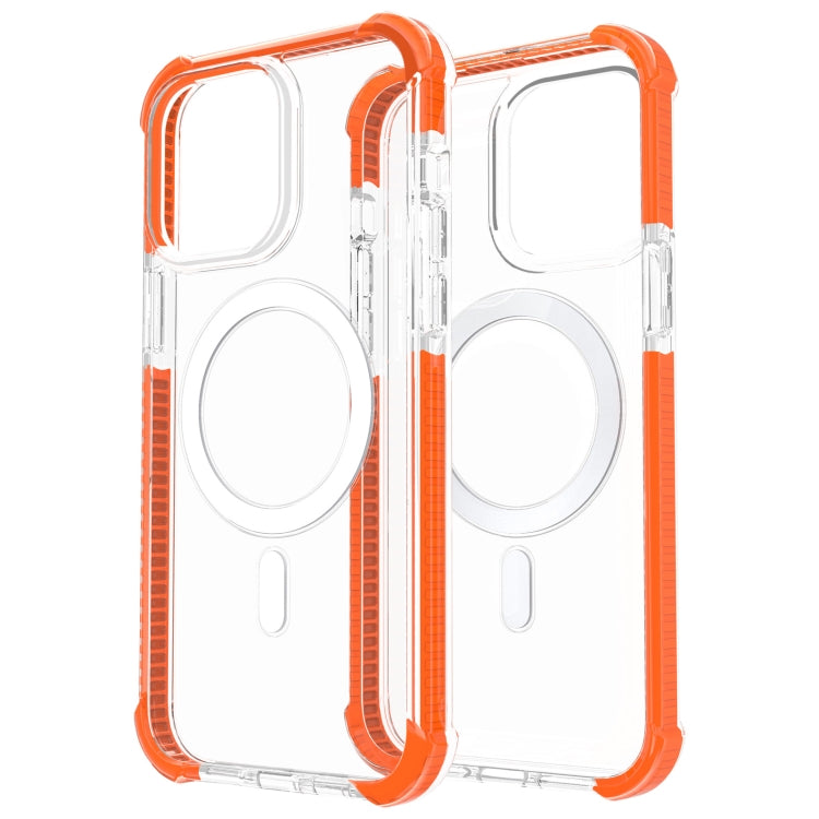 For iPhone 14 Plus Magsafe Magnetic Acrylic Shockproof Phone Case (Orange) - iPhone 14 Plus Cases by buy2fix | Online Shopping UK | buy2fix