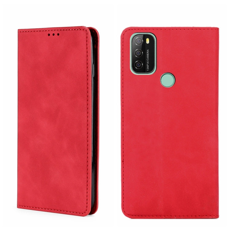 For Blackview A70 Skin Feel Magnetic Horizontal Flip Leather Phone Case(Red) - More Brand by buy2fix | Online Shopping UK | buy2fix