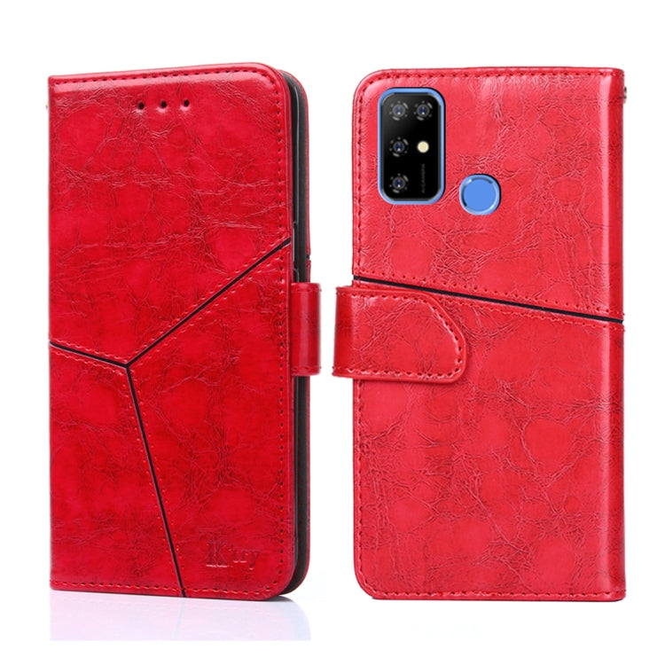 For Doogee X96 Pro Geometric Stitching Horizontal Flip Leather Phone Case(Red) - Doogee Cases by buy2fix | Online Shopping UK | buy2fix