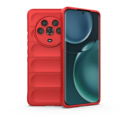 For Honor Magic4 Magic Shield TPU + Flannel Phone Case(Red) - Honor Cases by buy2fix | Online Shopping UK | buy2fix