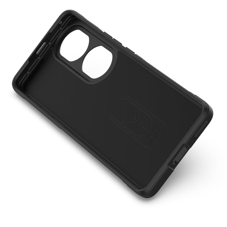 For Honor 70 Pro 5G Magic Shield TPU + Flannel Phone Case(Dark Grey) - Honor Cases by buy2fix | Online Shopping UK | buy2fix