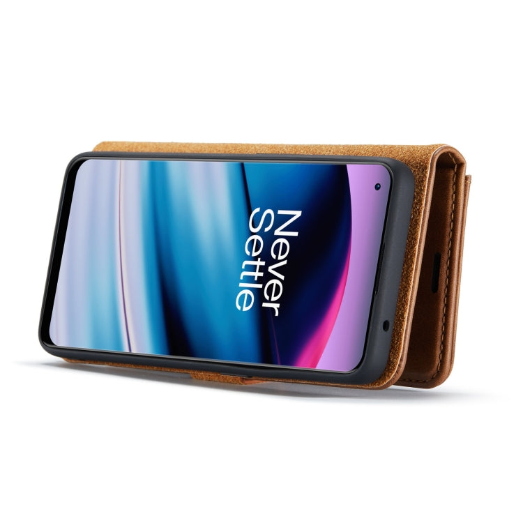 For OnePlus Nord N20 5G DG.MING Crazy Horse Texture Detachable Magnetic Leather Phone Case(Brown) - OnePlus Cases by DG.MING | Online Shopping UK | buy2fix